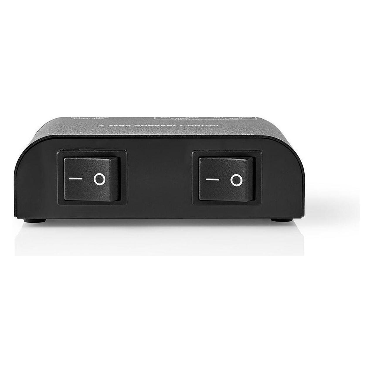Nedis Lautsprecher Control Box| 2-Port| Anschlussklemmen| Lautsprecherimpedanz 4-16 (ASWI2602BK)