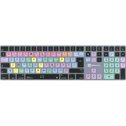 Logickeyboard Apple Final Cut Pro X Titan DE (Mac) (DE, Kabellos), Tastatur, Grau