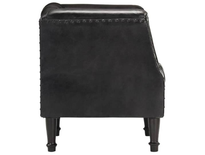 XID Fauteuil Noir Cuir véritable de chèvre