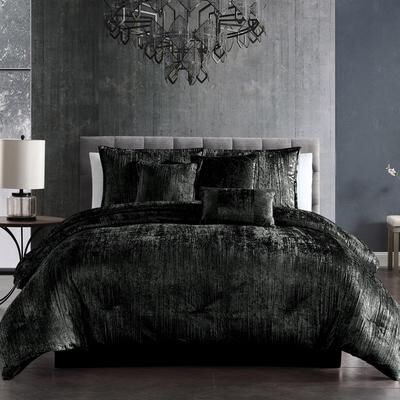 Riverbrook Home Turin Crinkled Velvet Comforter Collection