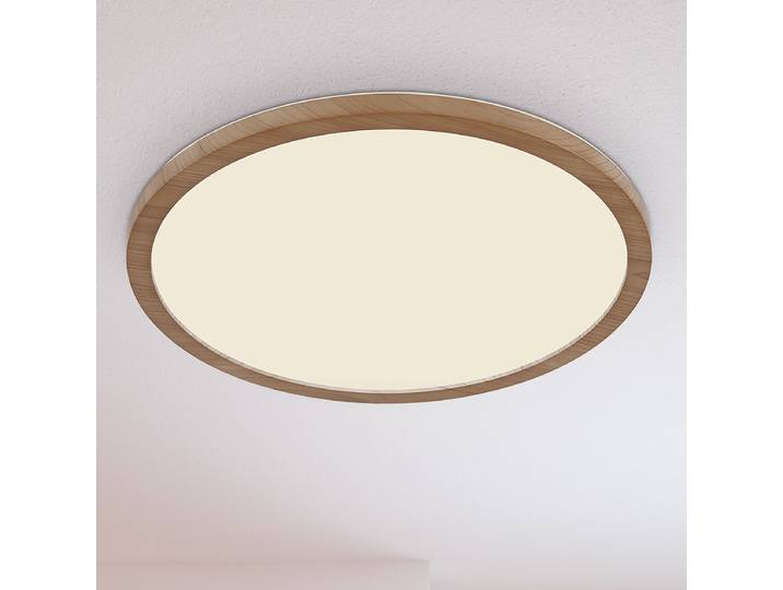 Plafonnier LED Sapana rond Ø 29cm Blanc/Marron/Marron Matériau : Matière plastique Type de matière synthétique : Verre acrylique LED