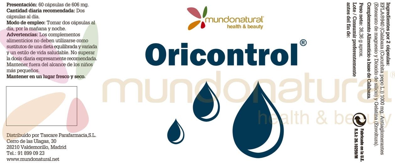 mundonatural Mundo Natural Oricontrol® 60 Cápsulas