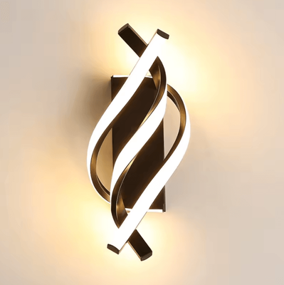 Inspire Curations Curved Spiral LED Wall Light Modern Decorative Sconce black 3 Colors Light