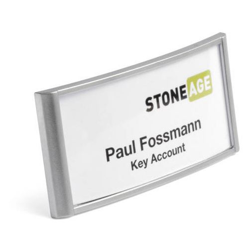 DURABLE Namensschild CLASSIC, mit Magnet, 65 x 30 mm, silber