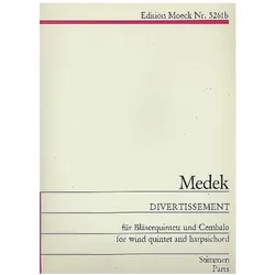 Divertissement für Bläserquintett und Cembalo 6 Stimmen, Fachbücher von Tilo Medek