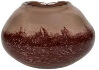 BIDK Home "Anima Vase/Hurricane Glass Burgundy Dia 8.03"""