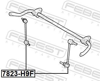 Febest Stange/strebe, Stabilisator 7823-H9f Vorderachse Für Hongqi