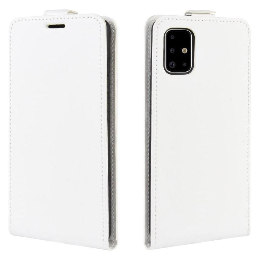Cover-Discount Galaxy A71 - Klassisches Leder Flip Case vertikal weiss (Samsung Galaxy A71) (101223773D)