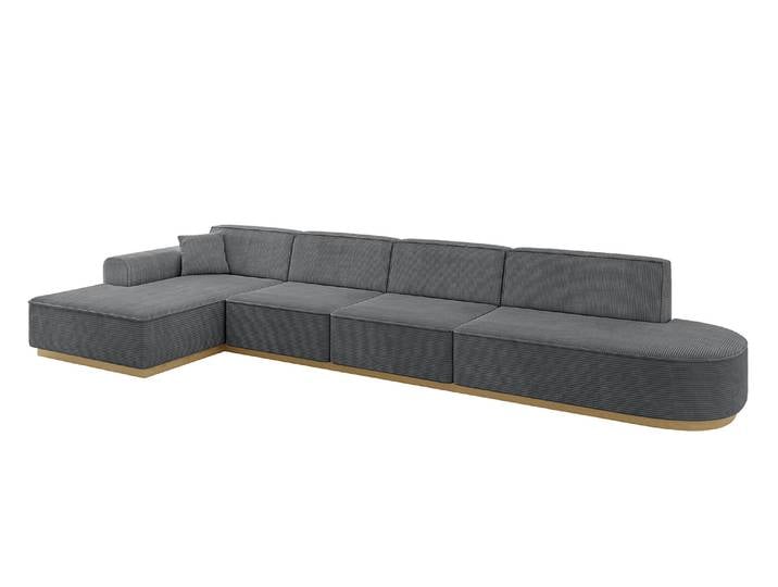 Ecksofa IREA-L3-v2 Dunkelgrau - Poso 115