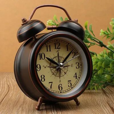 Universal Stock Vintage Alarm Clock With Night Light & Silent Sweep Retro Bedside Metal Clock Vintage Alarm Clock With Night Light & Silent Sweep Retro Bedside Metal Clock