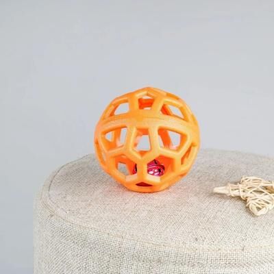 Uplift Picks ChewPlay Rubber Dog Chew Toy Ball For Teeth Cleaning And Training orange Ball 9 Cm