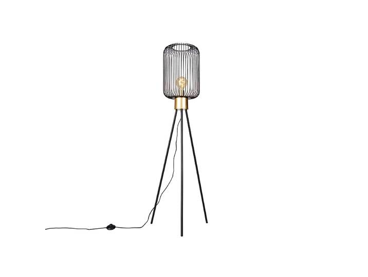 Lampadaire design noir avec or - Mayelle