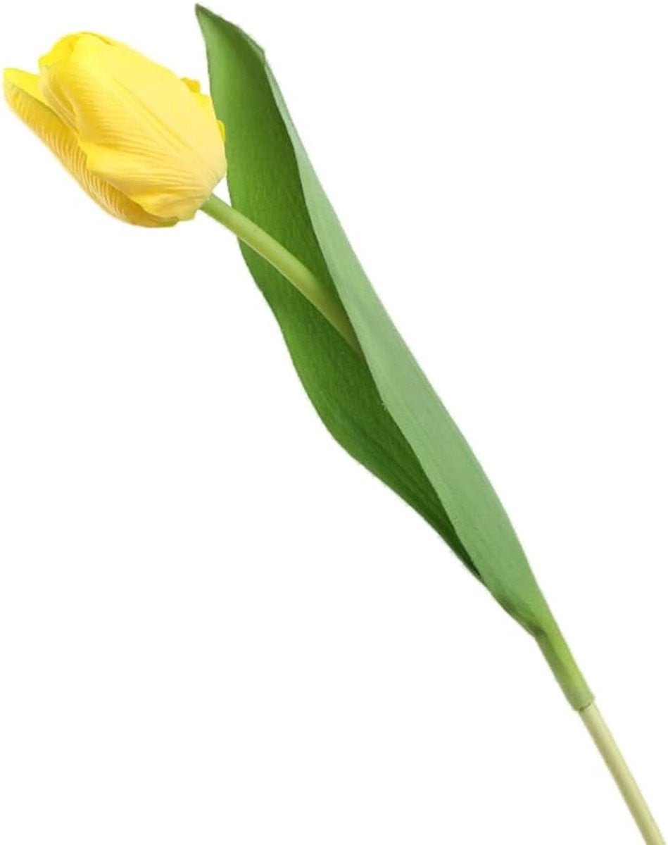 Set van 12 gele kunsttulpen voor interieurdecoratie