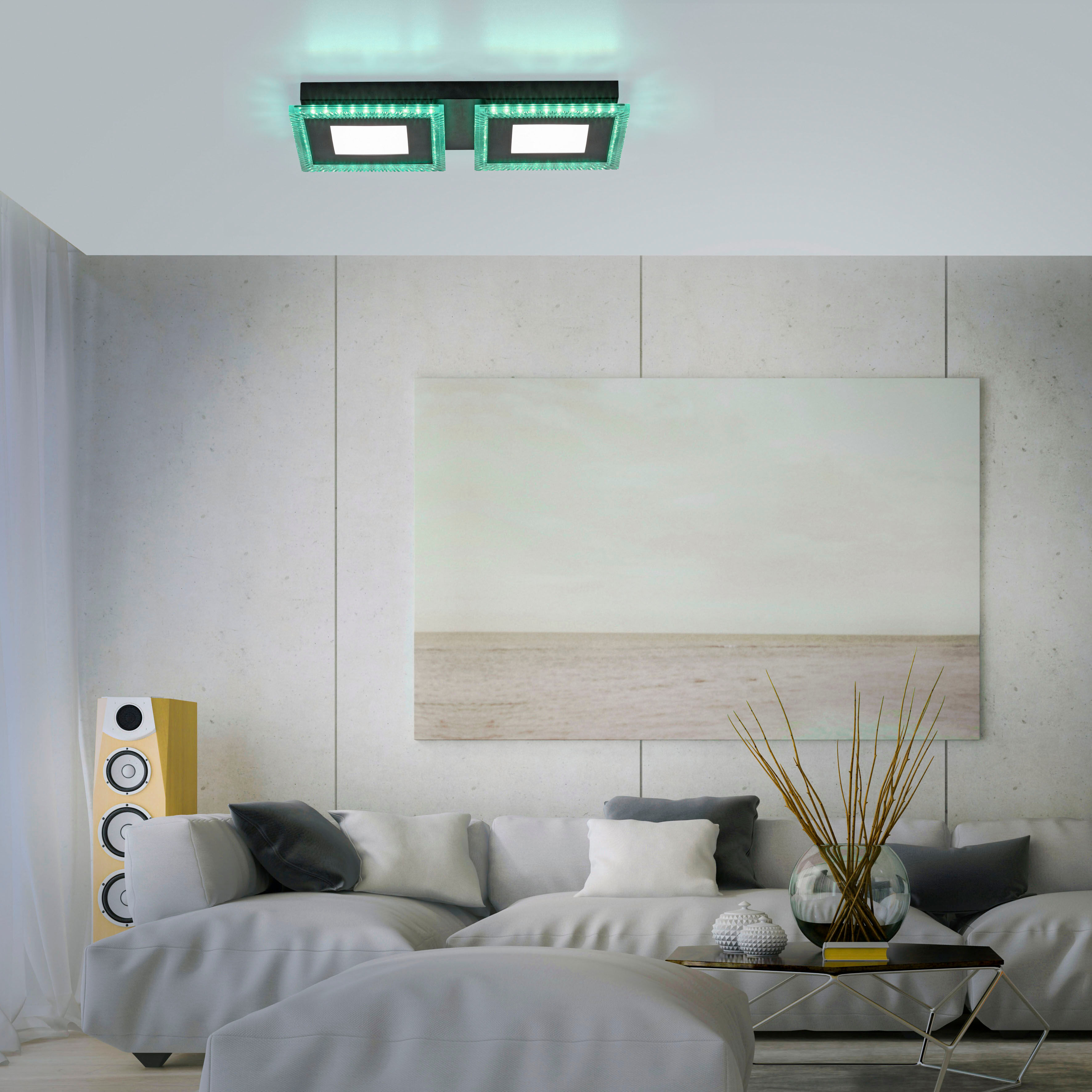 JUST LIGHT LED Deckenleuchte "ACRI", schwarz, 2, 1 Stk., Leuchten, LED Deckenleuchte