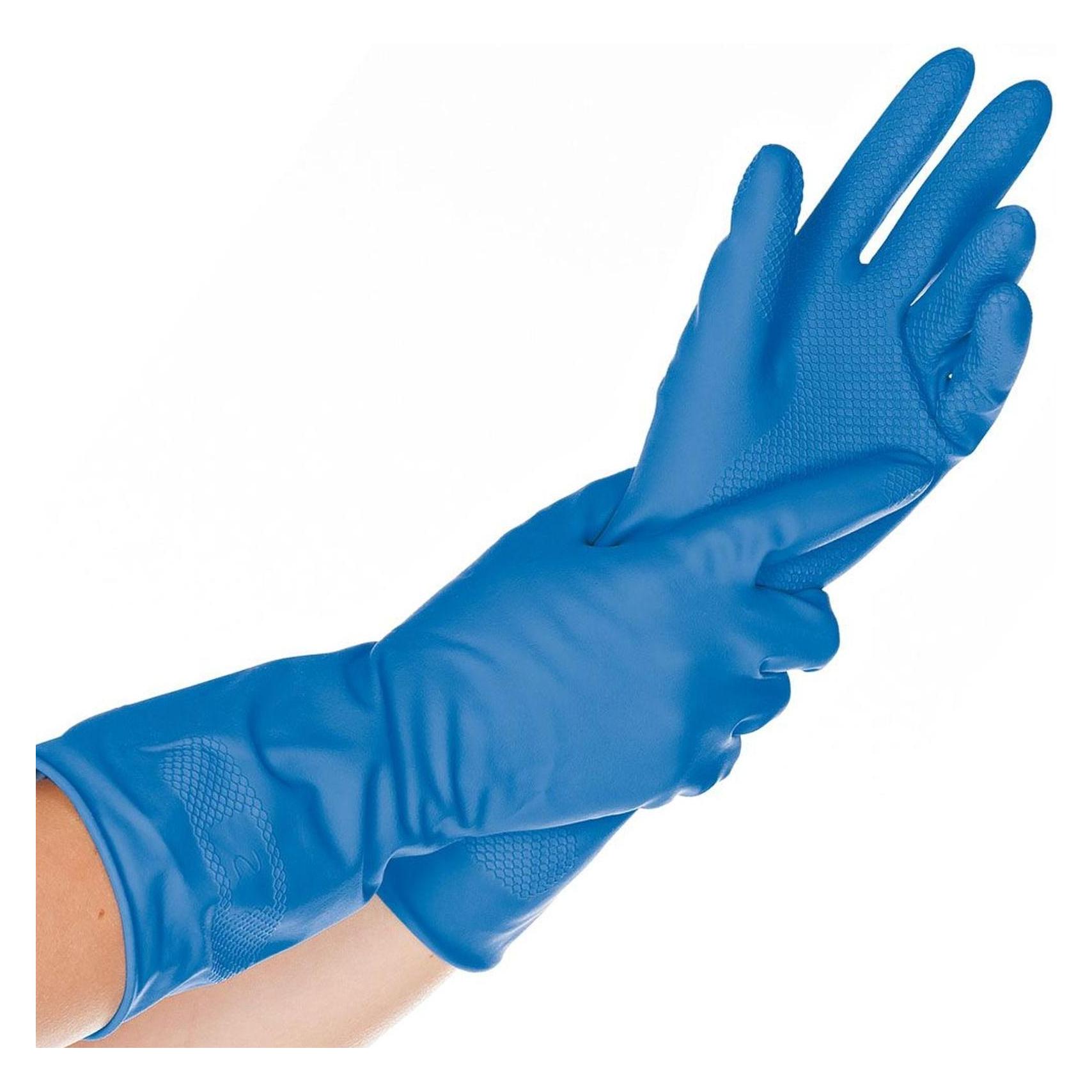 Hygostar Haushalts-Handschuh Latex Bettina Soft S 30cm blau VE=12 Paar (S) (25866)