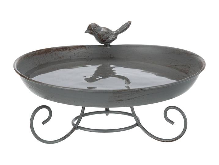 Vogeltränke TRIXIE, grau, B:22cm, Metall, Haustiertränken, Vogeltränke