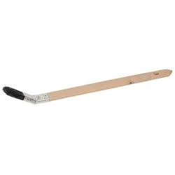 Pr.-Plattpinsel gebogen 20 mm schwarz, Buchenstiel, Weißblechzwinge