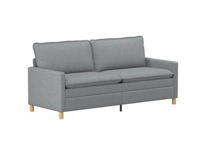 PUGYNBK Hellgraues Sofa, 196 x 81 x 87,5 cm, Stoff und Metall Extra dicke abnehmbare Kissen, flache Arme, robuster Rahmen, Reinigung mit trockenem Tuch
