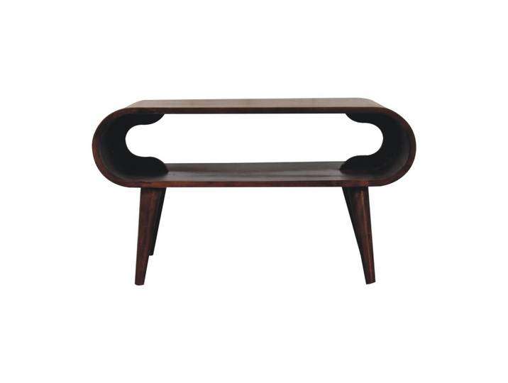 COUCHTISCH California Walnuss-Finish, 1 Regal, Dunkelbraun