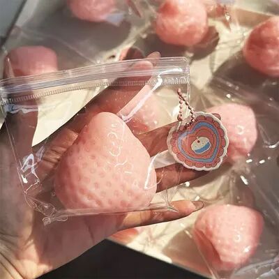 Modern Mode Marketplace Jumbo Strawberry Squishy Toy Kawaii Taba Stress Relief Fidget Gift pink