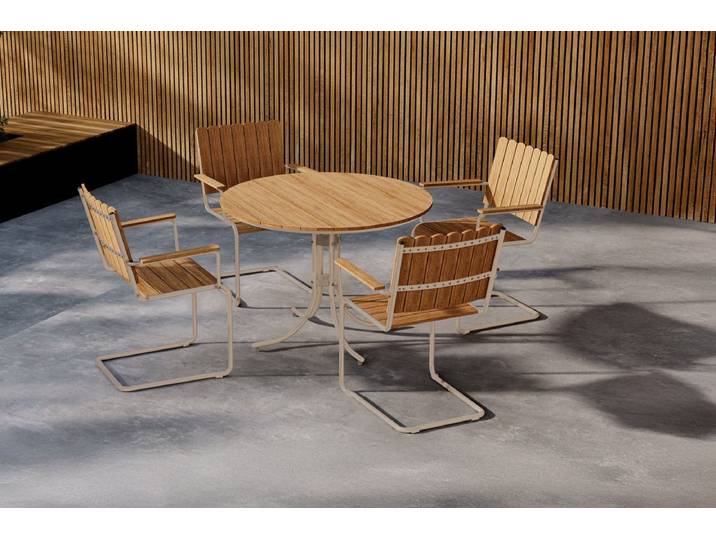 Garten Essgruppe Nativa – 5-teiliges Gartenmöbel-Set in 3 Farben verfügbar - Beige - Luxusbetten24