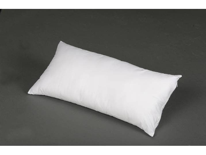 Oreiller MF50 Blanc 40 x 10 x 80cm Revêtement en microfibre fine, garnissage en fibre climatique