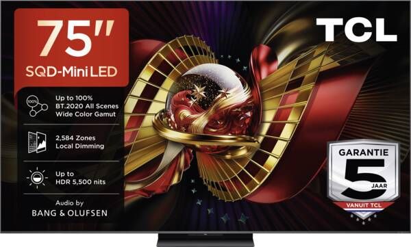 TCL 75C89L SQD-Mini LED 190,5 cm (75 Zoll) Fernseher 4K Ultra HD