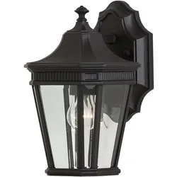Elstead Lighting, Gartenbeleuchtung, Cotswold Lane Aussen-Wandleuchte E27 29cm Schwarz IP44 (E27, IP44)