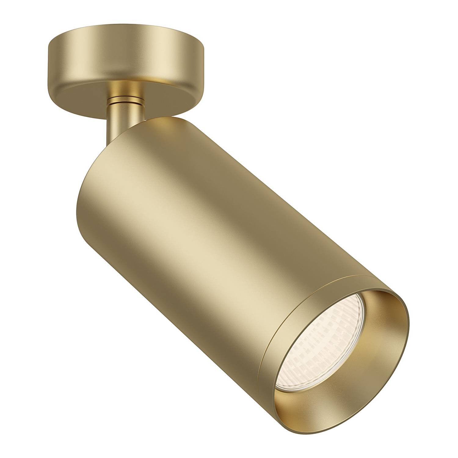 home24 Plafondlamp Focus type C, goud/goud, aluminium, GU10, Ø 6 cm