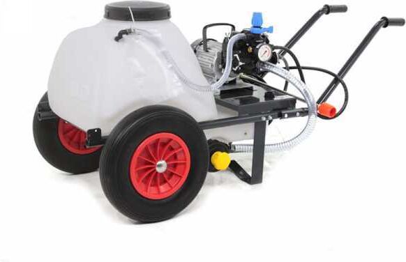 AgriEuro TOP-LINE Kit Motorsprühpumpe Comet MC 25  einphasiger Motor mit Wagen und 80 l Tank