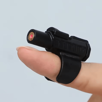 Inspire Curations Portable Finger Laser Cat Toy For Interactive Indoor Play black