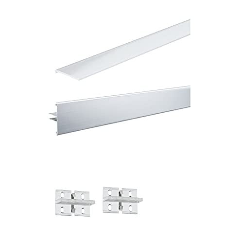 Paulmann Stripe Duo profielset 1 m inclusief 2 clips en diffuser strip, aluminium geanodiseerd