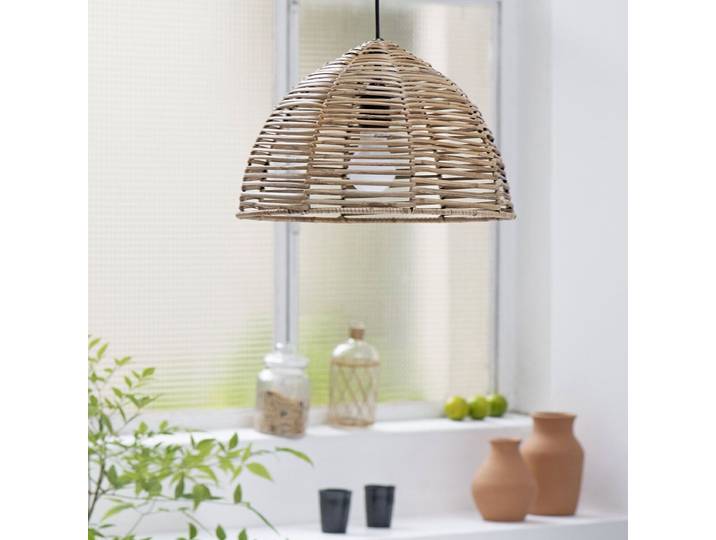 Suspension cloche en rotin naturel (non éléctrifiée) Kamo