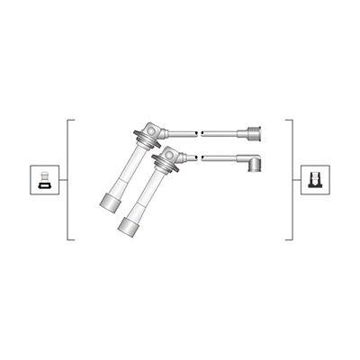 Magneti Marelli Zündleitungssatz [Hersteller-Nr. 941319170083] für Mazda, Ford Usa