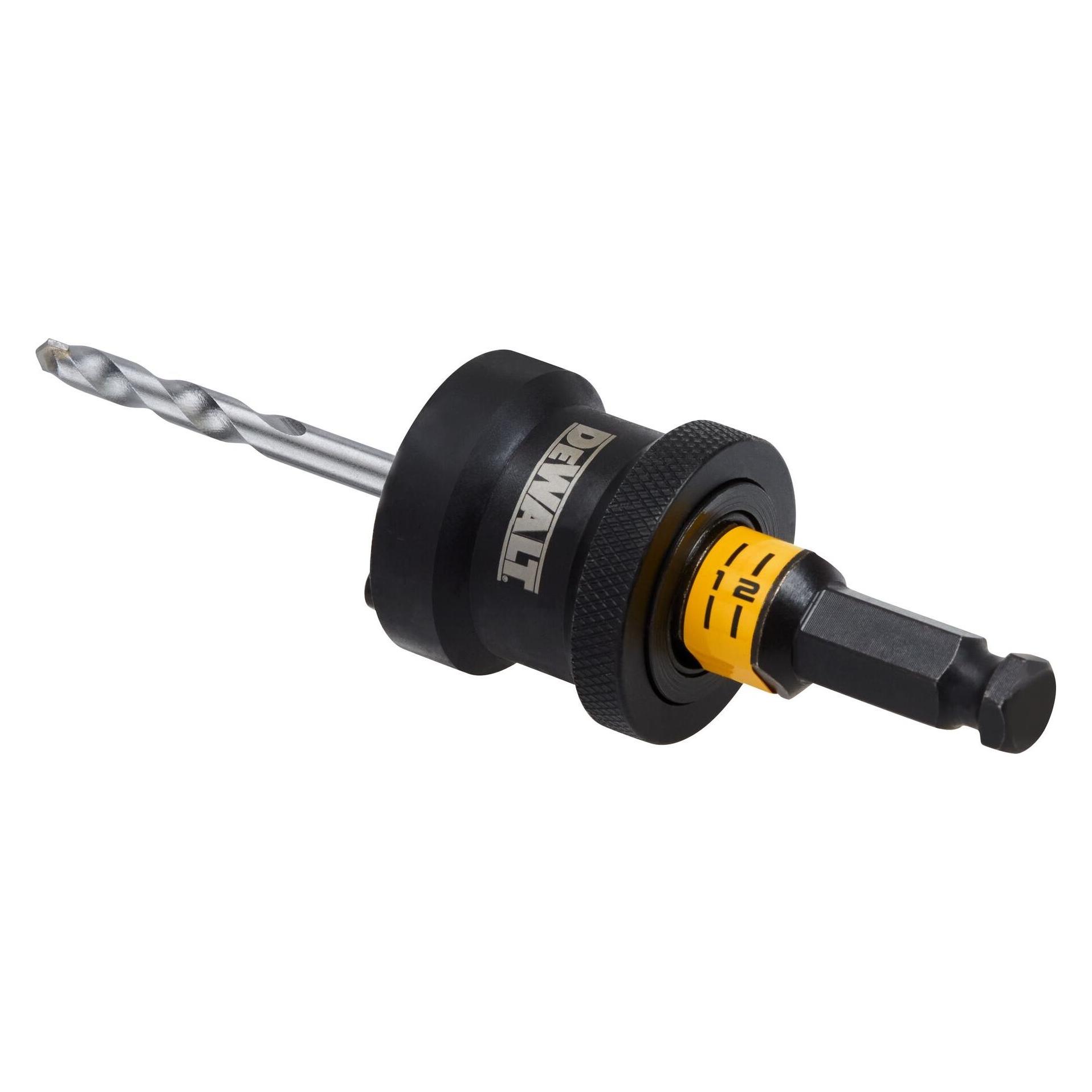 DeWalt Lochsägen Schnellwechsel-Adapter 13mm, für 32-210mm + 10mm Holzbohrer (130 mm) (DT20631-QZ)