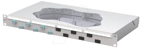 Metz Connect OpDAT fix2 Patchfeld splice 6xLC-D OM3 Patch-Panel 483mm (19") 1 HE Lichtgrau