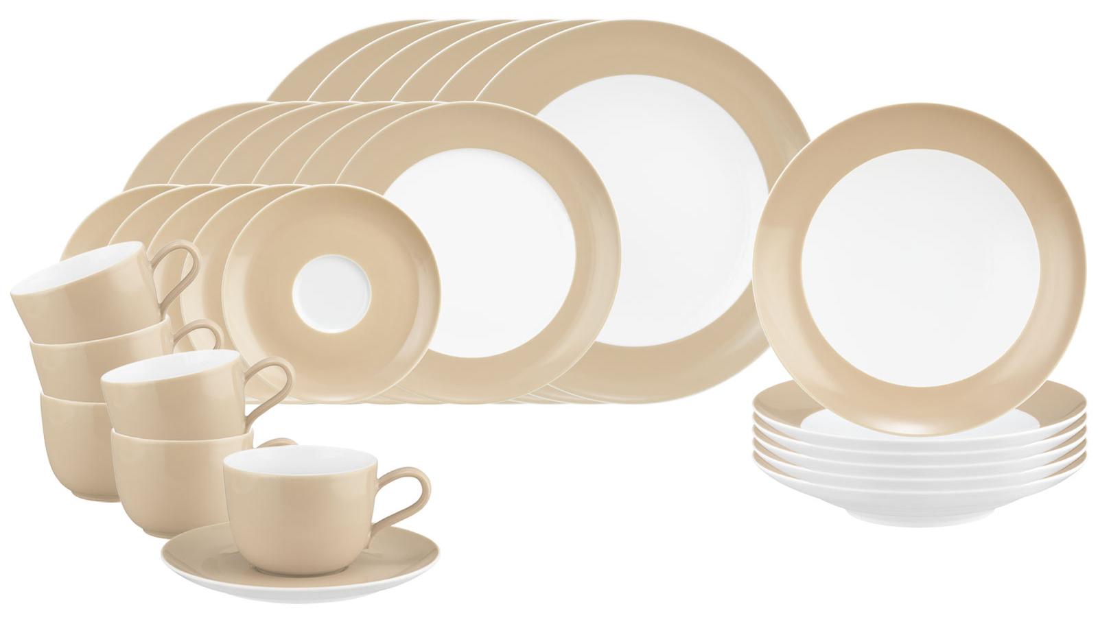 Seltmann Weiden Liberty Pure Colors Kombiservice 30-teilig - Dusty Beige