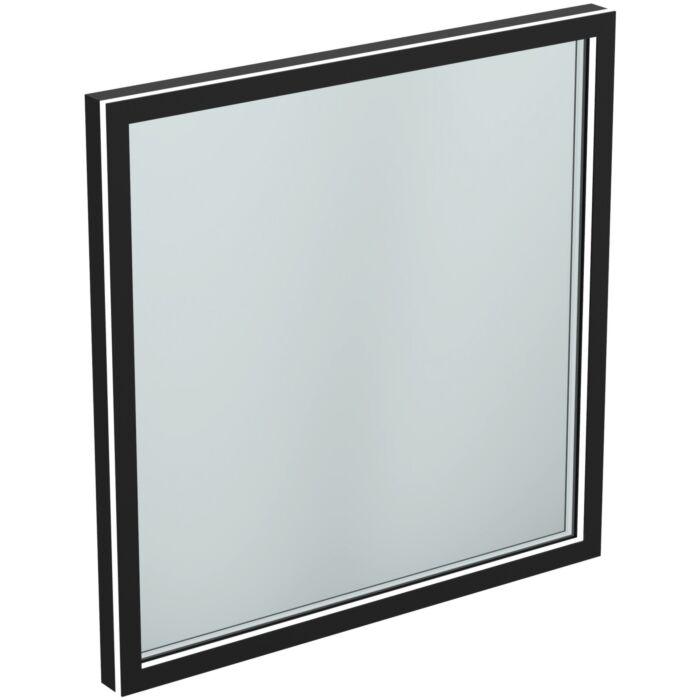 Ideal Standard Conca Spiegel T3965BH 60x3,8x60 cm, eckig, mit Beleuchtung, neutral, Rahmen schwarz