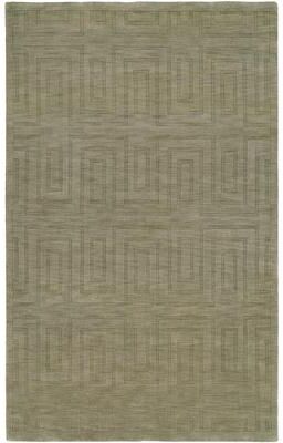 KALATY Echo Stone Olive Wool Handmade Area Rug