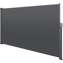 MODFU Seitenmarkise Metall Dunkelgrau 180x300 cm, ausziehbar, wasserabweisend und windbeständig
