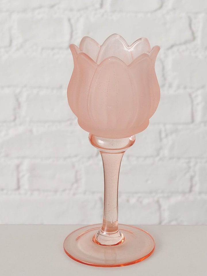 Boltze Teelichthalter ''Tully'' in Rosa - (H)17 cm - onesize