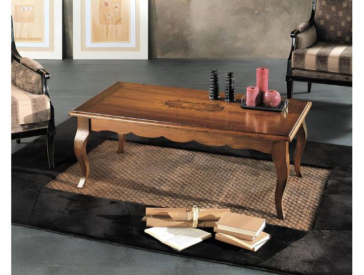 Xlmoebel Couchtisch Eleganter Holz-Couchtisch im Barockstil mit filigranen Verzierungen (Packung, Couchtisch), Hergestellt in Europa