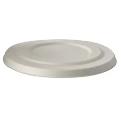 PAPSTAR 400 Deckel für Suppenbecher, Zuckerrohr "pure" Ø 14 cm weiss