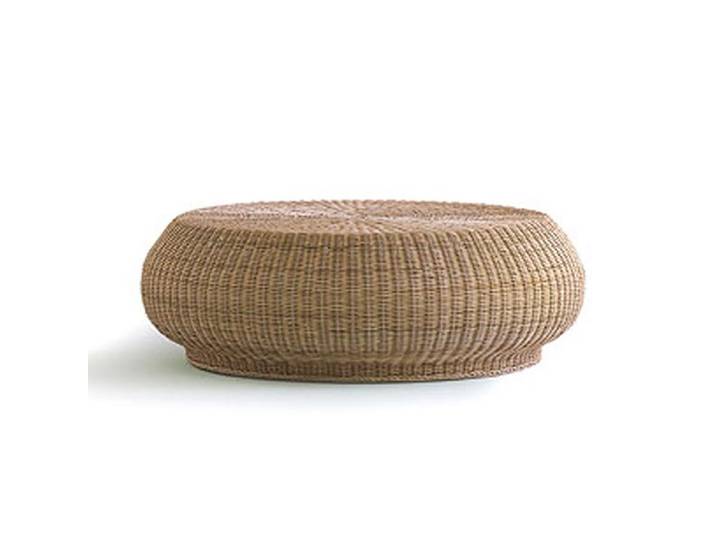 GERVASONI table basse tabouret BOLLA 15 (Naturel - Rotin)