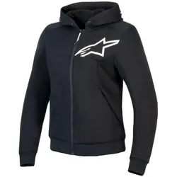 Alpinestars, Motorradjacke, Stella Chrome V2 Sport Hoodie Schwarz / Weiss Damen S (Herren, S)