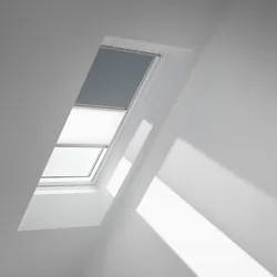 VELUX Verdunkelungs-Rollo Duo DFD PK06 4581SWL Blaugrau/Weiß, weiß