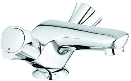 Grohe Costa 2 Griff Waschtischarmatur 21390001 chrom, Gussauslauf, mit Ablaufgarnitur