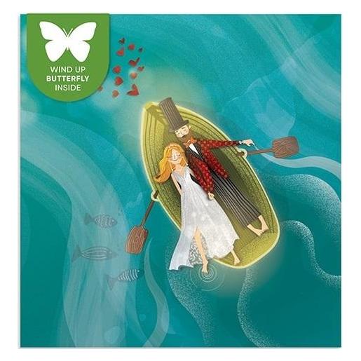 Cozywood Quadratische Karte mit einem fliegenden Schmetterling Hochzeitspaar in.. (1 Stk.) (54621278)