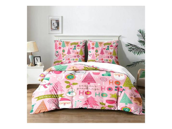 LuxusKollektion Kinderbettwäsche Weihnachts-Bettwäsche 200x200 Rentier 3tlg