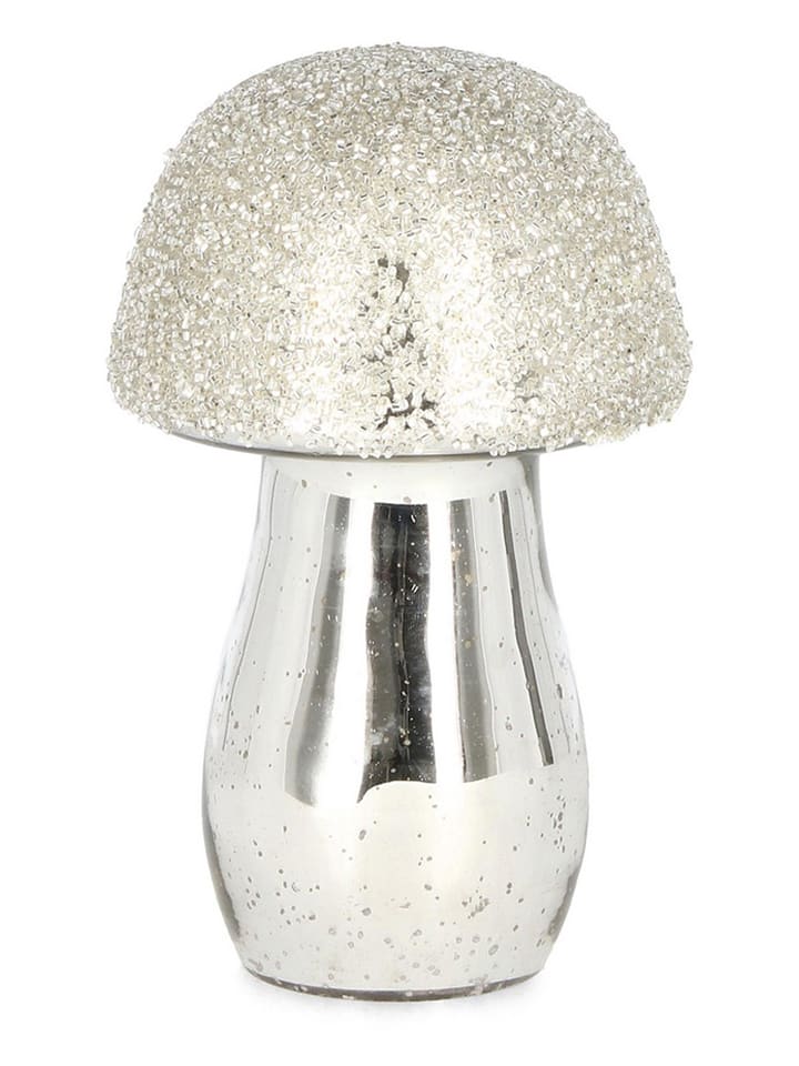 Bizzotto Dekofigur "Mushroom" in Silber - (H)21,5 cm - onesize